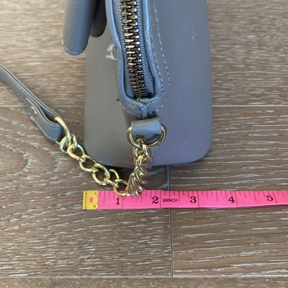 NWOT Betsy Johnson Crossbody Bag | Bow Detail | Gray